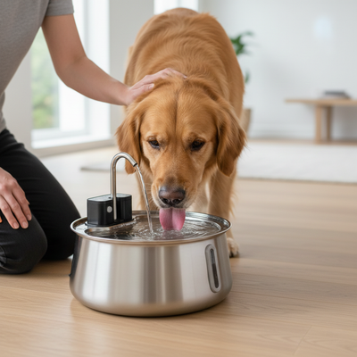 HydroPaws™ – The Wireless Smart Dog Fountain